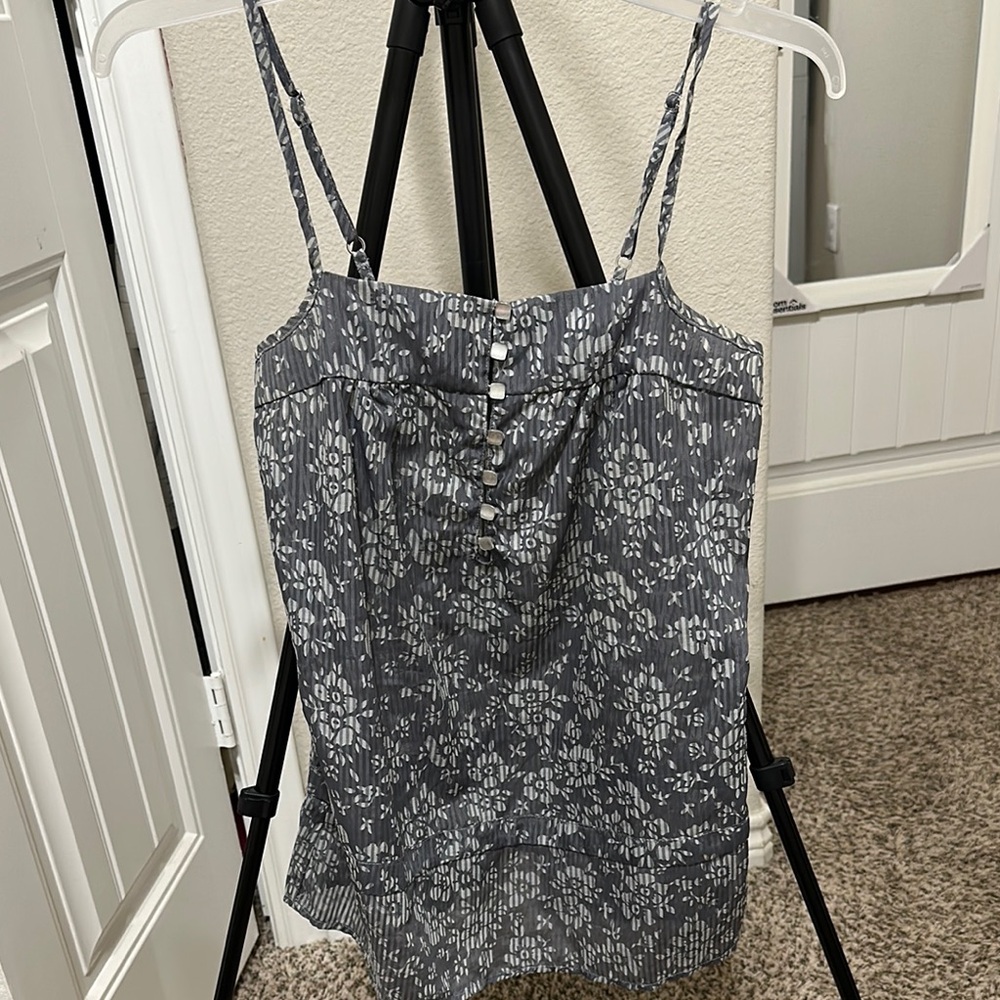 Gray Patterned Women's Top